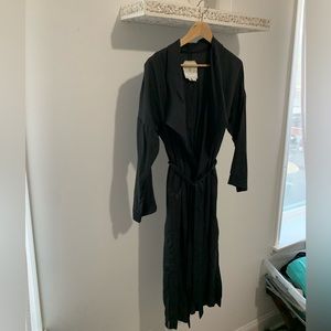 Lightweight kimono like trench overcoat with belt